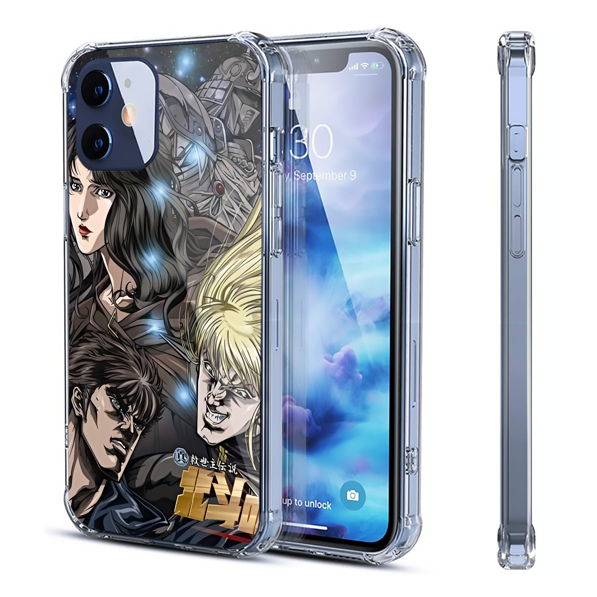 （画像用） 北斗の拳 Fist of the North Star 【iPhone 12シリーズ対応】透明スマホケース（クリアソフトケース）